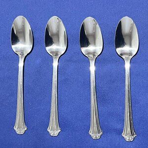 Hampton Silversmiths HSV48 Set of 4 Teaspoons Spoons Stainless Steel China 7"